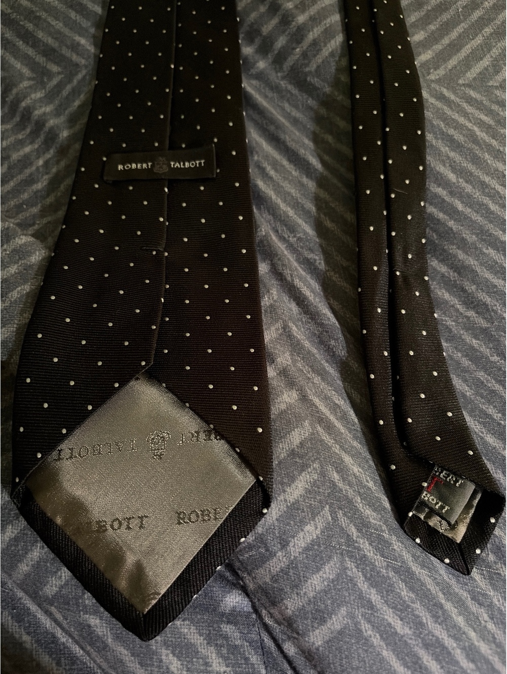 Robert Talbott Black Polka Dot Silk Tie